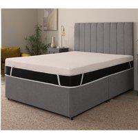 The Foam People Cool Quilted Memory Foam Mattress Topper Enhanced Comfort Breathable in White | Size: Small Double