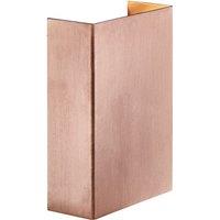 Nordlux Modern Outdoor Wall Light Brown Copper Intergrated LED Coastal/Marine Safe - Mains Powered, IP54