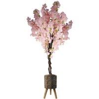 Pegdev 150cm Artificial Pink Cherry Blossom Tree with Zandi Planter