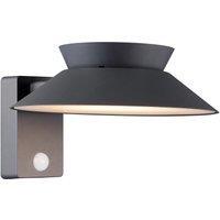 Nordlux Justina Outdoor Wall Light Solar Black Metal Garden LED IP44 3000k