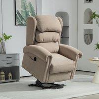 HOMCOM Power Lift Recliner Chair for Elderly with Remote Control in Khaki