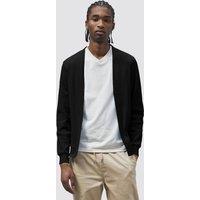 Enorsia Men's Waffle Cardigan Tee in Jet Black | Size: Medium