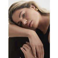 Madein Women's Leana 3D Barrel Hoop Earrings in Metallic Gold