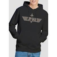 TOP GUN Paramount - Monotoned Logo Hoodie, Black | Size: Medium