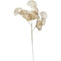 Pegdev Pack of 6 65cm Golden Leaves Artificial Foliage for Arrangement in Gold