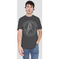 Star Trek Discovery Enterprise Crest T-Shirt, Charcoal | Size: XL