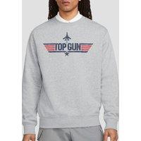 TOP GUN Paramount - Logo Grey Sweatshirt, Athletic Heather in Light Grey | Size: XL