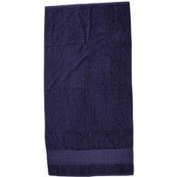 Towel City Bordered Printable Bath Towel in Navy