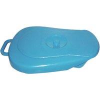 Aidapt Plastic Bedpan With Lid in Blue
