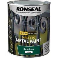 Ronseal Direct to Metal Paint Rural Green Satin 750ml