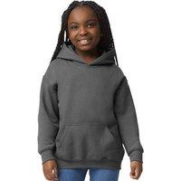 Gildan Heavy Blend Hooded Sweatshirt in Charcoal | Size: 7-8 Years