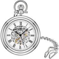 Vintage Pocket Watch Mechanical Hand-wind Movement Stainless Steel Skeleton Dial S