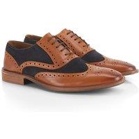 CATESBY ENGLAND Men's Balmoral Premium Leather Brogue Shoes in Tan | Size: 11