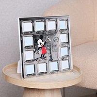 Disney Men's Mickey Mouse 12 Month Multi Aperture Real 999 Silver Plate Frame