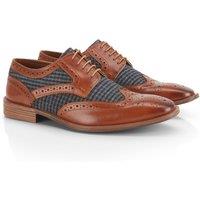 CATESBY ENGLAND Men's Spey Premium Leather Brogue Shoes in Tan | Size: 9