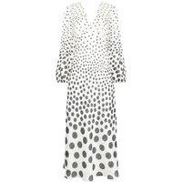 Star by Julien Macdonald Women's Sheer Spot Metallic Tea Dress in White | Size: 18