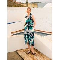 Celtic & Co Women's Sleeveless Tie Front Midi Shirt Dress | Size: 8