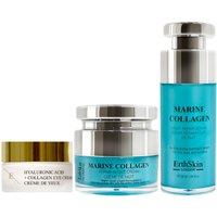 Erth Skin London Women's Marine Collagen Night Set: Cream + Pro Age Eye Cream 20 ml + Serum 60ml in Blue