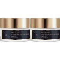 2 x Anti-Wrinkle Night Moisturiser 24k Gold 50ml