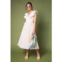 Cotton Pleated Skirt Frill Dress