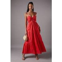 Coast Women's Double Strap Cut Out Maxi Dress in Red | Size: 10