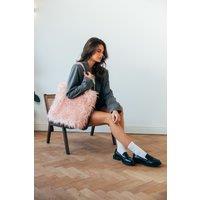 Pink Shaggy Fur Shopper Bag