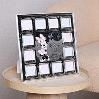 Disney Women's Minnie Mouse 12 Month Multi Aperture Real 999 Silver Plate Frame