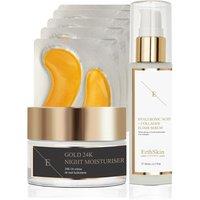 Erth Skin London Women's 24K Gold Night Set: Moisturizer + Eye Patches & HA Serum in White