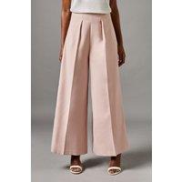 Tailored Cropped Wide Leg Trousers