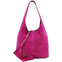 Spacious Slouch Genuine Italian Suede Tote Handbag