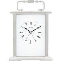 Acctim Gainsborough Mantel Clock Quartz Polished Metal Carriage Clock Energy Efficient Movement in Silver
