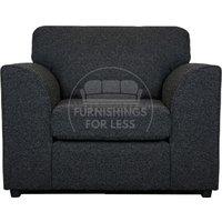 Paris Charcoal Boucle Fabric Single Seater Armchair