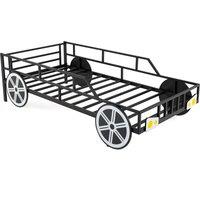 Gymax Foldable Mobile Standing Desk Height Adjustable Sit Stand Desk-Natural in Khaki