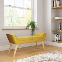 GFW Milan Ottoman Storage Bench in Mustard