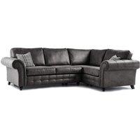 Furnishings For Less UK Oakland Charcoal Chesterfield 4 Seater L Shape Large Corner Sofa