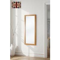 Yearn Mirrors Oak Effect Slim Framed Bevelled Mirror in Light Oak