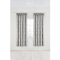 Sanderson 'Ashbee' Lined Curtains in Silver | Size: 167 cm width x 183 cm drop