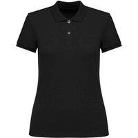 Native Spirit Women's Pique Polo Shirt in Black | Size: XS