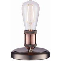 Netlighting Hal 1 Light Table Lamp Aged Pewter Aged Copper Plate E27 in Grey