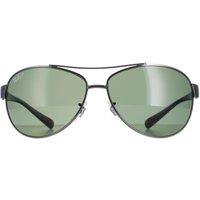 Ray-Ban Men's Aviator Gunmetal Polarized Green Sunglasses in Grey
