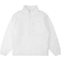 Blank Essentials Men's Borg Quarter Zip Sweatshirt in White | Size: Medium