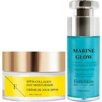 Erth Skin London Women's Marine Glow Vitamin C + Collagen Concentrate Serum 30ml + SPF 50 Collagen Day Cream 50ml in White