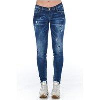 Frankie Morello Women's Distressed Skinny Jeans Ripped Jeans in Blue | Size: 8