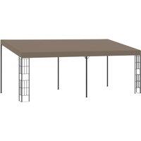Wall-mounted Gazebo 6x3 m Taupe Fabric