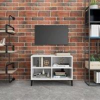 Berkfield Home TV Cabinet with Metal Legs White 69.5x30x50 cm