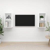 Berkfield Home Wall-mounted TV Cabinets 2 pcs White Engineered Wood