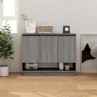 Berkfield Home Sideboard Grey Sonoma 97x31x75 cm Engineered Wood | Size: 97 x 31 x 75 cm