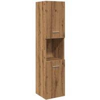 Berkfield Home Bathroom Hanging Cabinet Artisian Oak 30x30x130 cm Engineered Wood in Brown | Size: 30 x 30 x 130 cm
