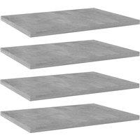 Berkfield Home Bookshelf Boards 4 pcs Concrete Grey 40x30x1.5 cm Engineered Wood