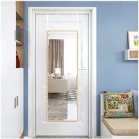 28cm W x 118cm H Gold Frame Over the Door Full Length Mirror